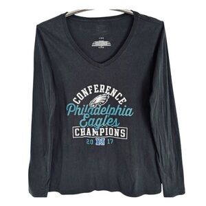 Philadelphia Eagles 2017 Conference Champions Women’s Black Long Sleeve Shirt